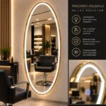 FRIZERSKO OGLEDALO GOLD OVAL 180X90