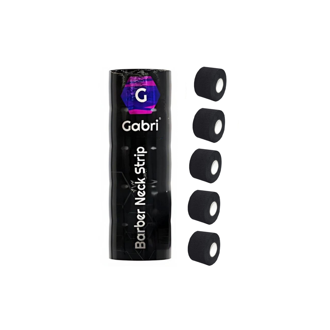gabri-professional-barber-neck-strip-black-5x100pcs GABRI HIGIJENSKI PAPIRNI OKOVRATNICI CRNI 5X100 KOM - Slika 1