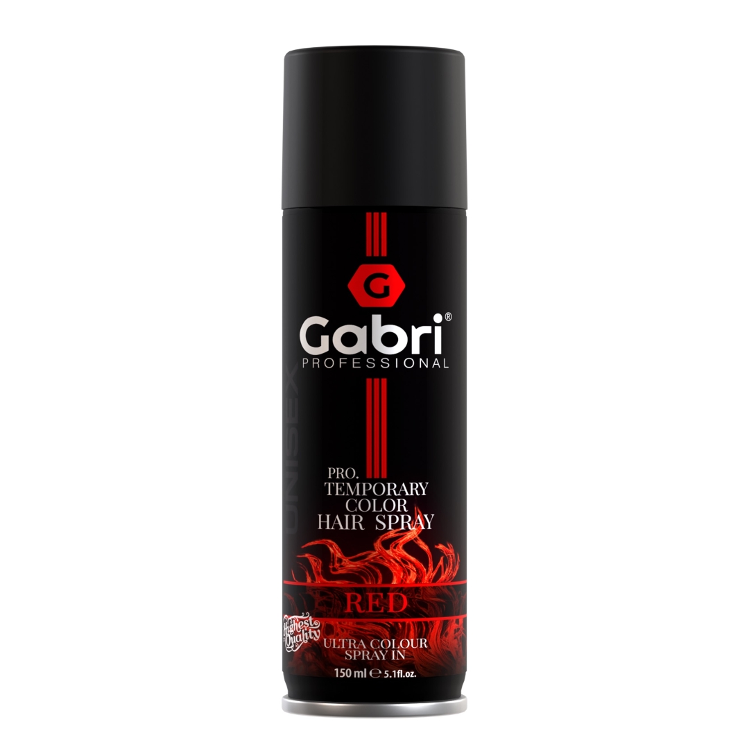 gabri-professional-pro-temporary-colour-hair-spray-red-9379 GABRI SPREJ ZA PRIVREMENO BOJENJE KOSE CRVENI 150 ML - Slika 1